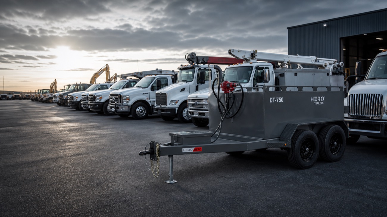 HERO DT-750 trailer supporting a work truck fleet